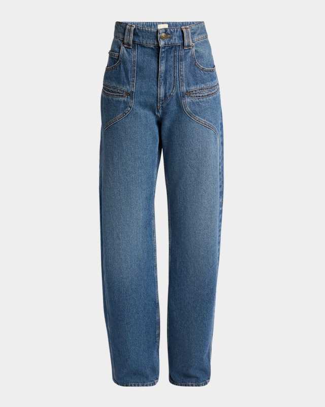 Betiane Yoked Wide-Leg Denim Jeans